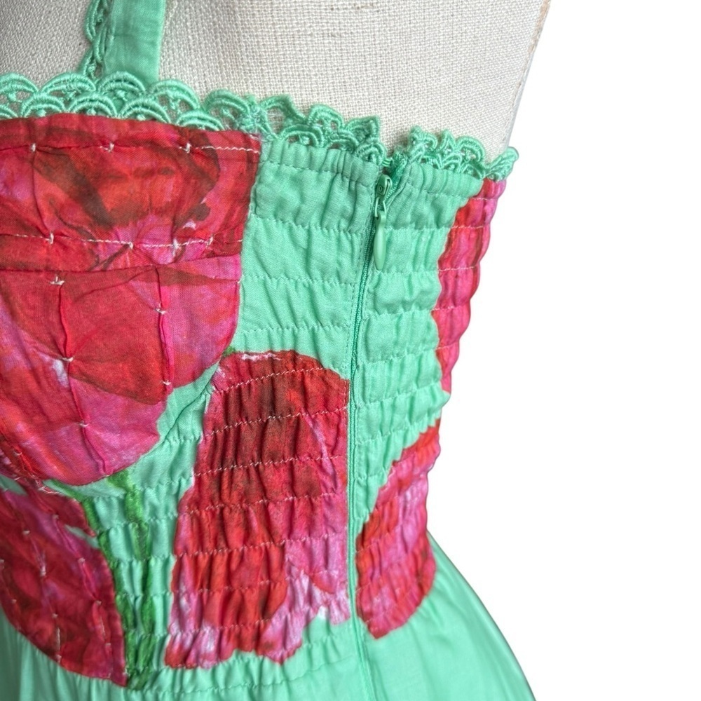 Charo Ruiz Ibiza Crissy Long Dress in Green Blossom XS - Picture 9 of 13